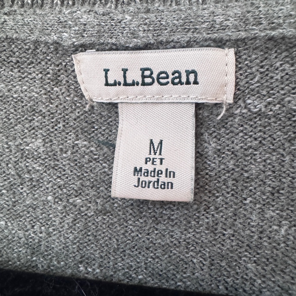 L.L. Bean Women's Organic Cotton Crew Neck Slub Sweater in Sea Green - Picture 7 of 9